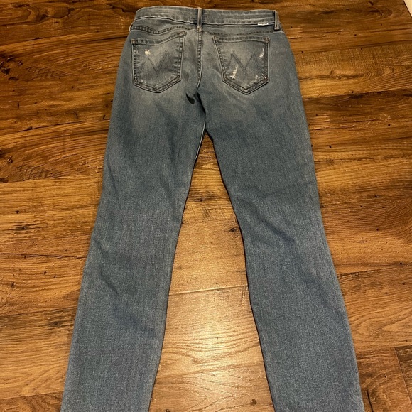 Mother Denim Jeans sz 25 Undone Hem Looker Crop Cliffhanger Wash Distressed - Picture 15 of 15